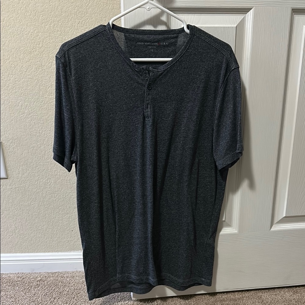 John Varvatos Gray Short Sleeve Tee